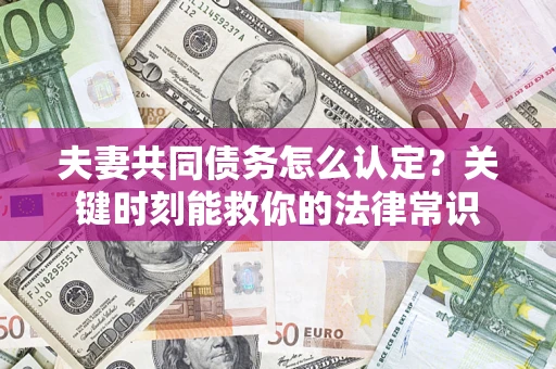 济南夫妻共同债务怎么认定？关键时刻能救你的法律常识
